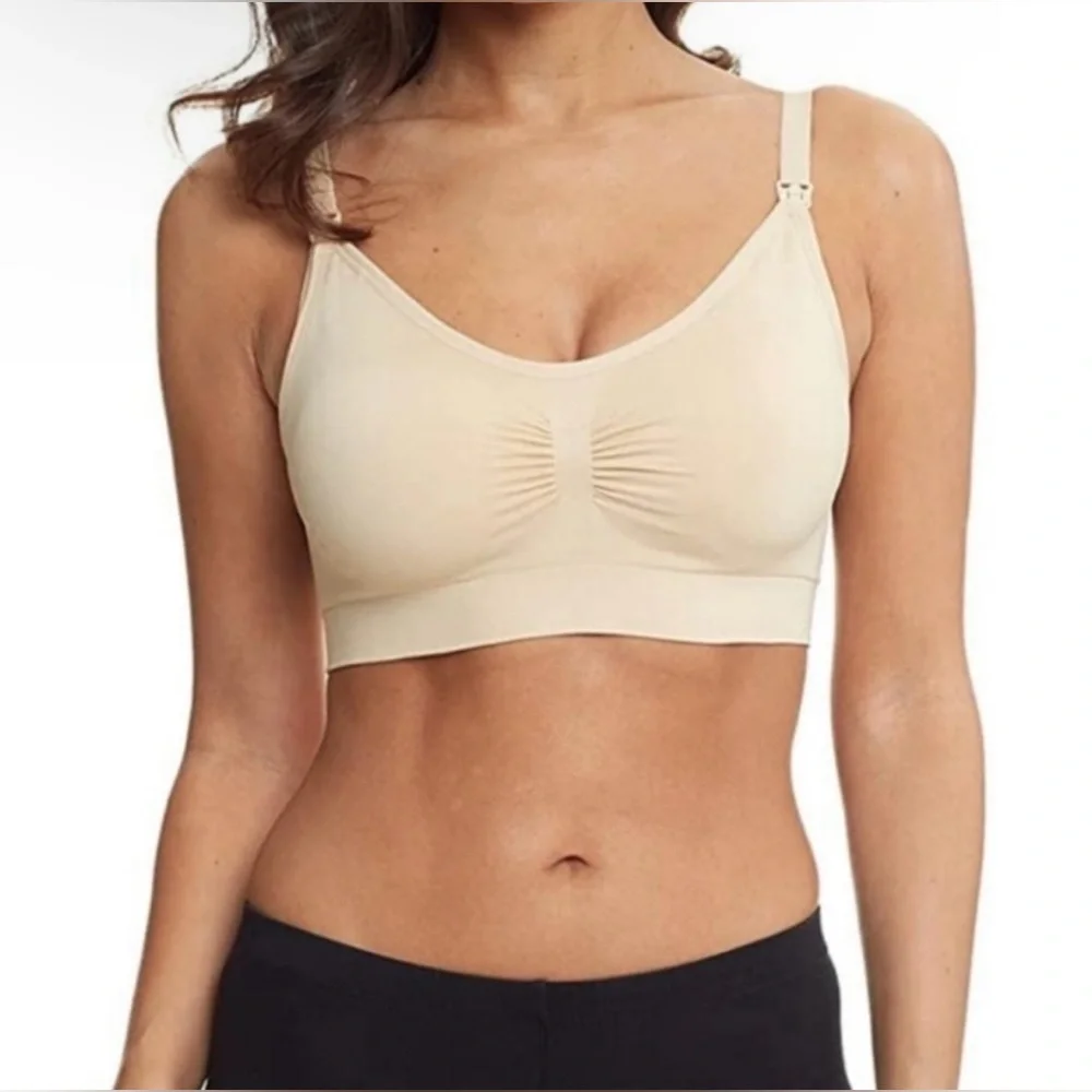 Hofish Women's‎ Seamless Padded Nursing Maternity Bra Size L